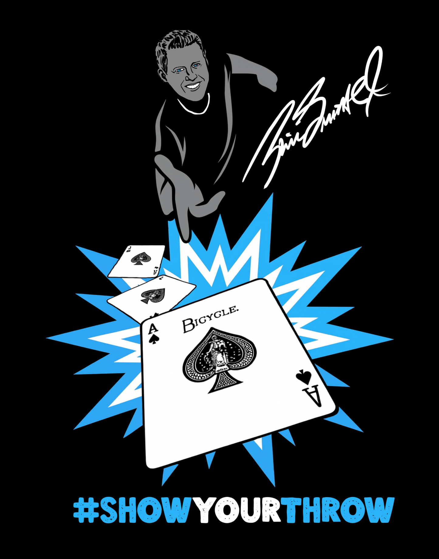 #ShowYourThrow Card Throwing T-Shirt