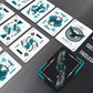 Aqua Falcon Throwing Cards - Foil Edition