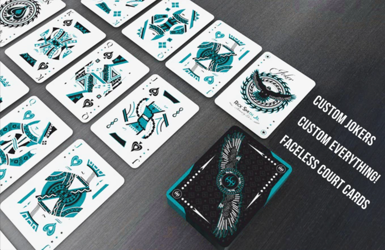 Aqua Falcon Throwing Cards - Foil Edition